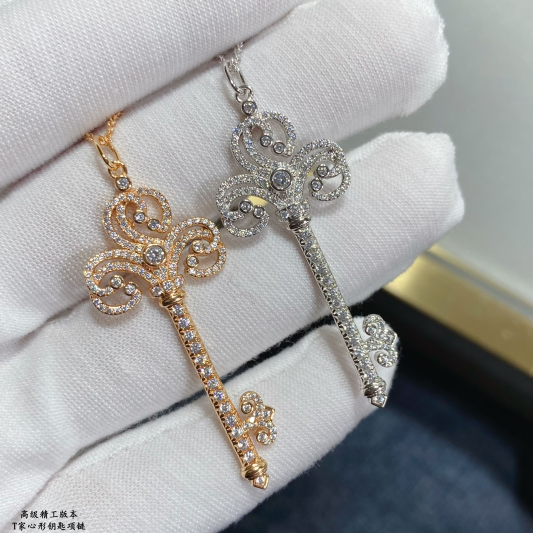 T*f*ny & Co. Heart Key Necklace Ag925