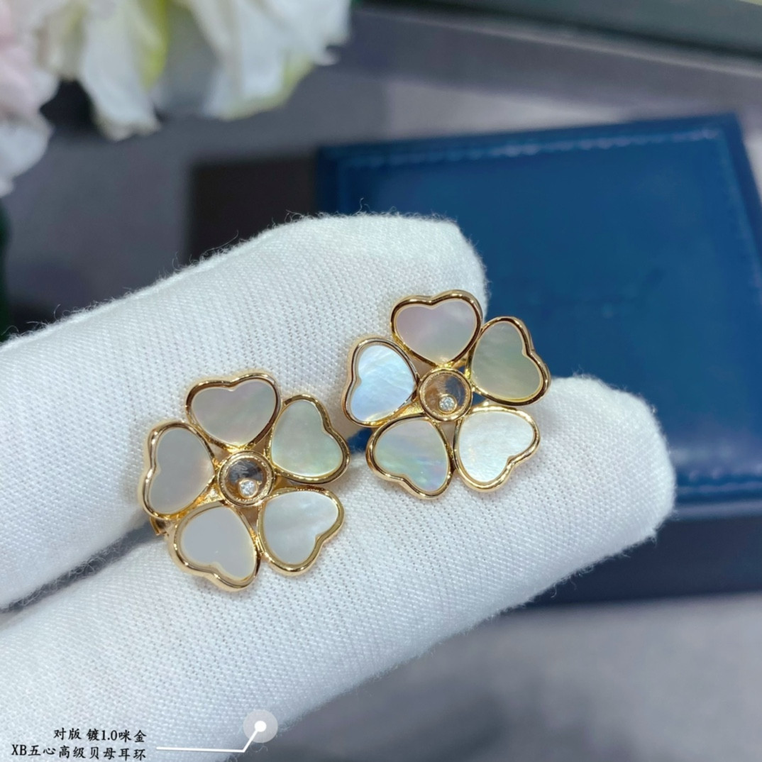 Chopard Five Hearts Mother-of-Pearl Earrings