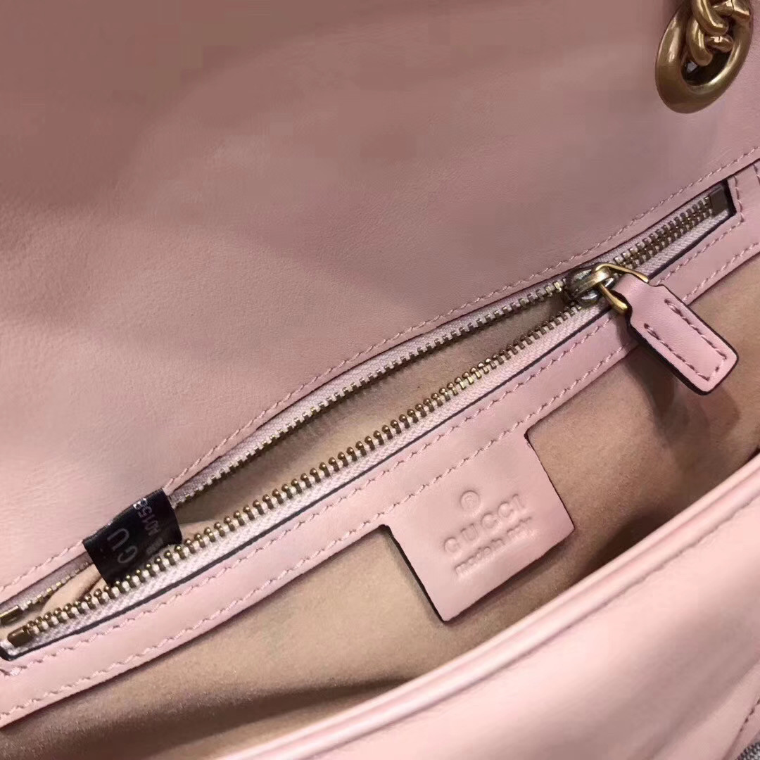 G*u*i GG marmont should bag in pink 26cm