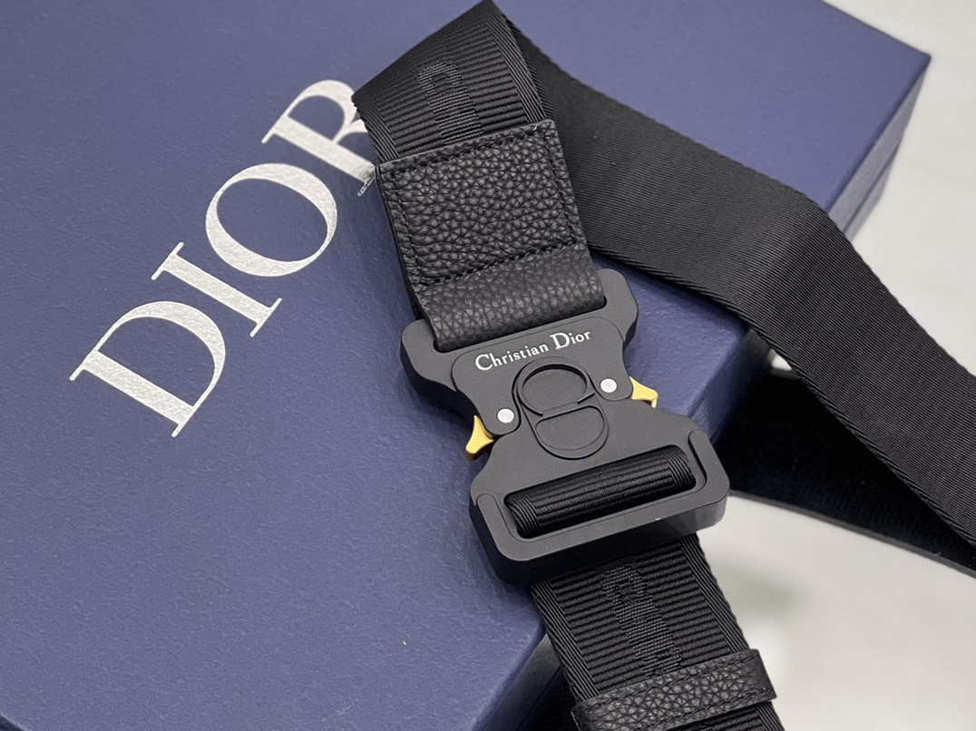 Ch**an D*0r X SHAWN STUSSY Grained Calfskin Saddle 26 x 19 x 4.5 cm