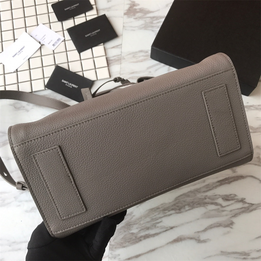 Y*L SAC DE JOUR BABY IN GRAINED LEATHER GREY