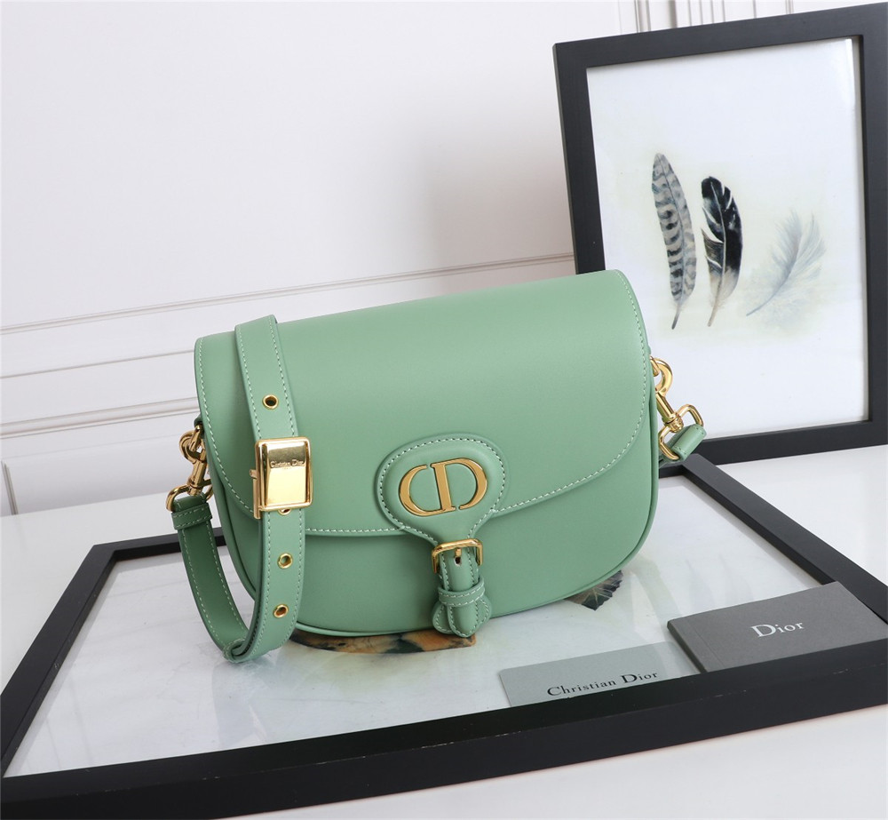 MEDIUM D*0r BOBBY BAG Green Box Calfskin