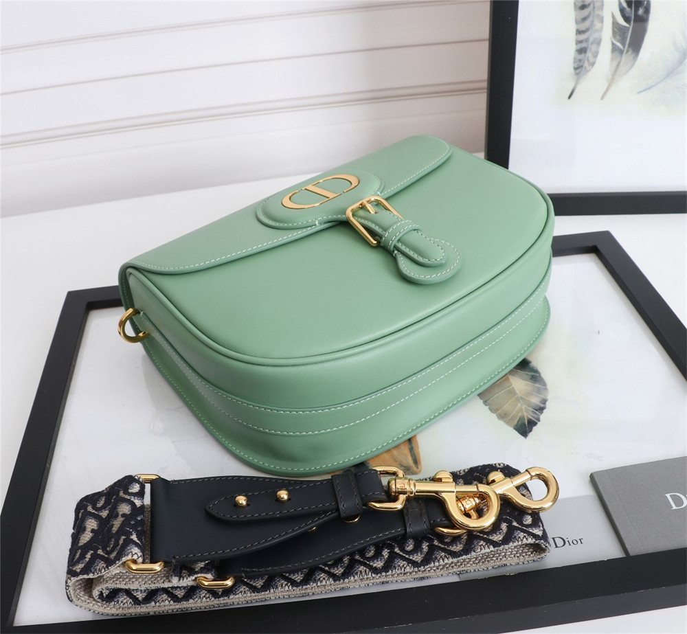 LARGE D*0r BOBBY BAG Green Box Calfskin