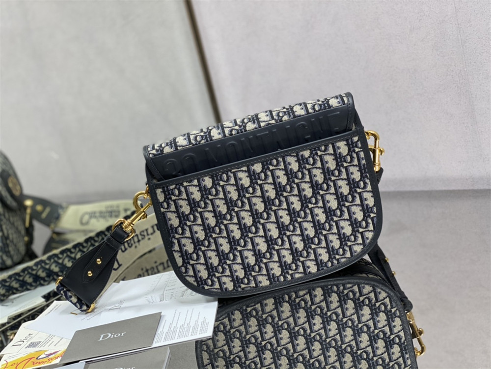 LARGE D*0r BOBBY BAG Blue D*0r Oblique Jacquard