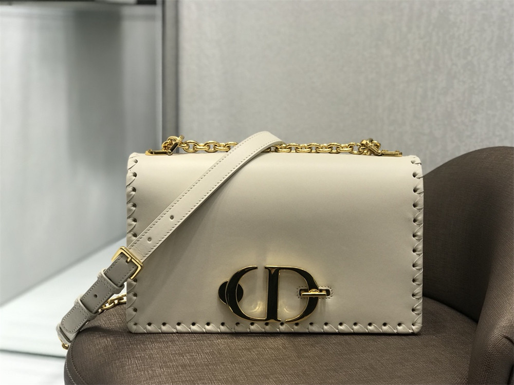 D*0r 30 MONTAIGNE CHAIN BAG WHITE