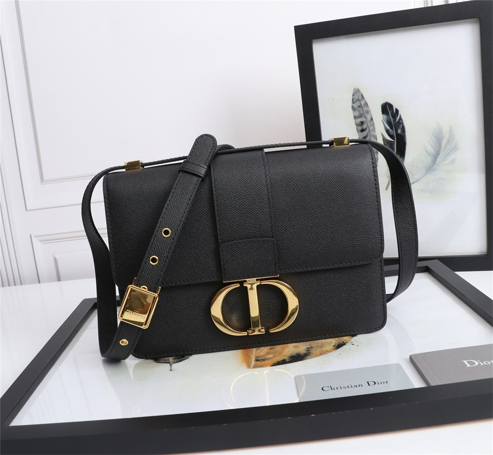 D*0r 30 MONTAIGNE CHAIN BAG Grained Black