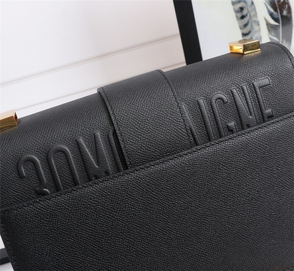 D*0r 30 MONTAIGNE CHAIN BAG Grained Black