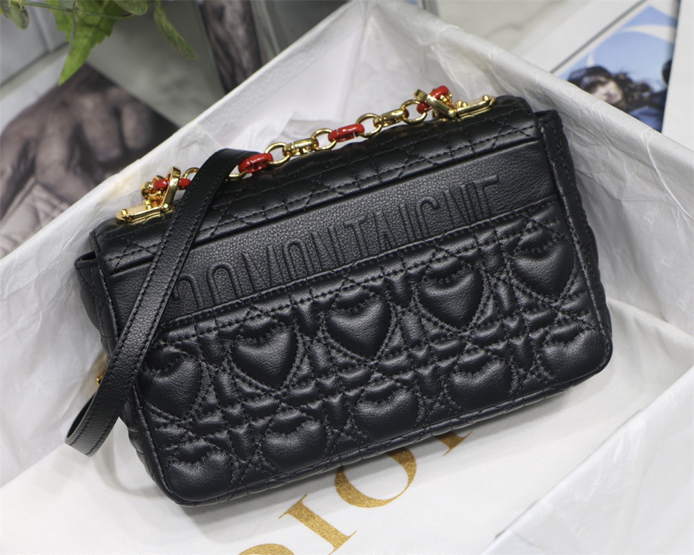 SMALL D*0r CARO BAG amour black 20 x 12 x 7 cm