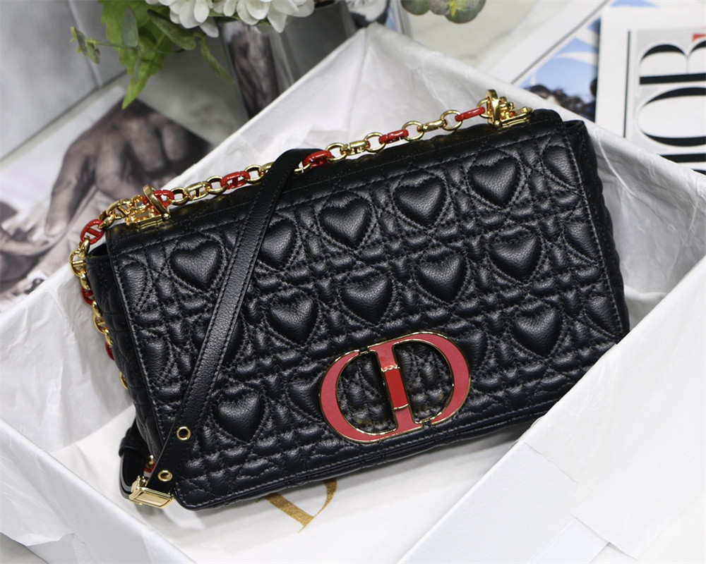 MEDIUM D*0r CARO BAG amour black 25.5 x 15.5 x 8 cm