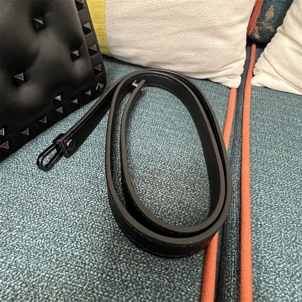 va*t*no GARAVANI SMALL ROCKSTUD PADDED NAPPA HANDBAG BLACK