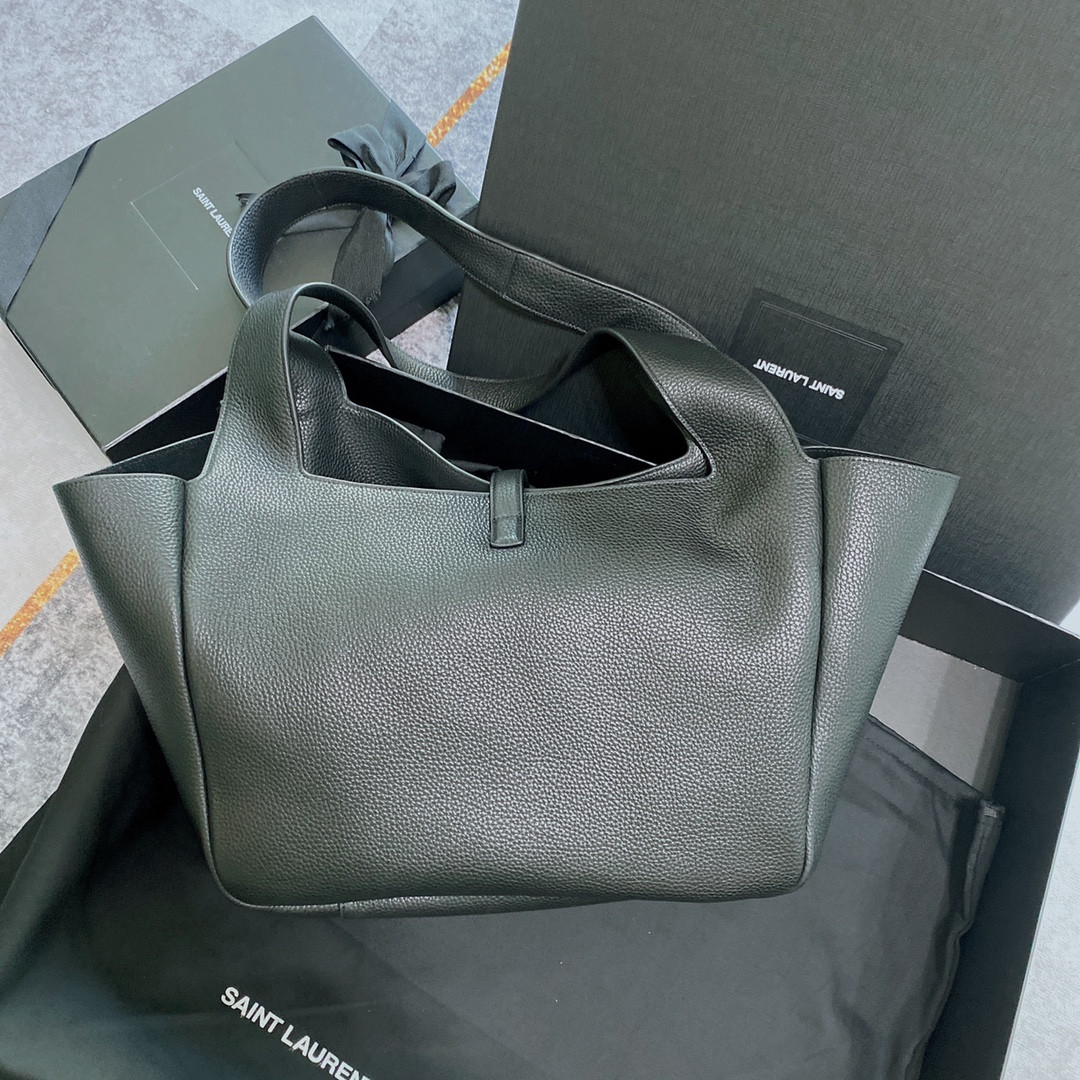 Y*L BEA IN GRAINED LEATHER Black