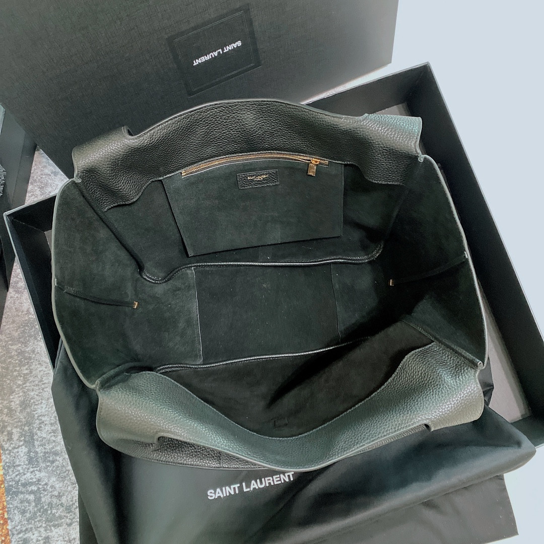 Y*L BEA IN GRAINED LEATHER Black