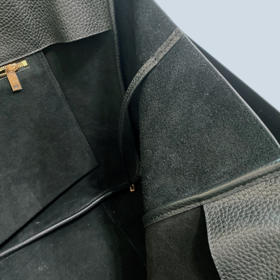 Y*L BEA IN GRAINED LEATHER Black