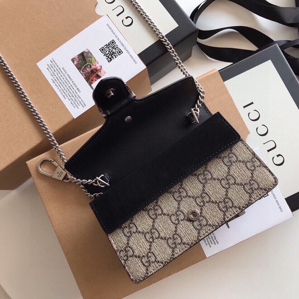 G*u*i DIONYSUS GG S*p*e S*pER MINI BAG 6.5"Wx3.9"Hx1.6"D