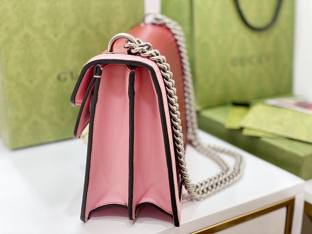 G*u*i DIONYSUS SMALL SHOULDER BAG PINK RED 11"Wx7"Hx3.5"D