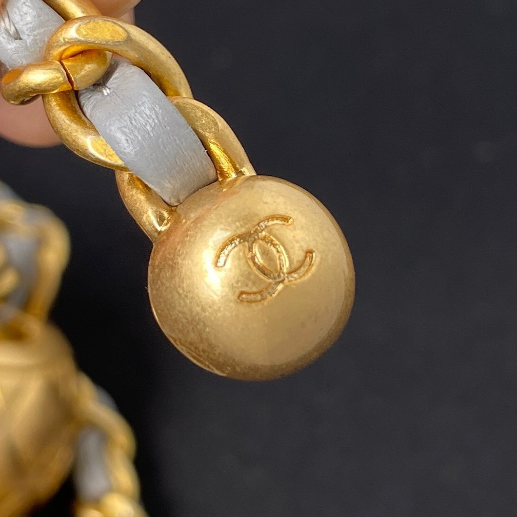 Ch*el MINI FLAP BAG SHINY CALFSKIN & Gold-Tone METAL LIGHT BLUE 5.3 × 6.6 × 3.1 in