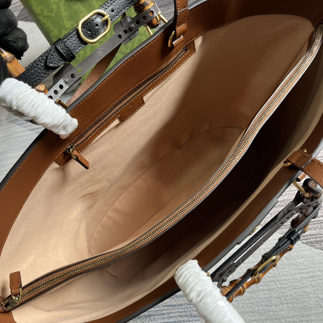 G*u*i DIANA LARGE TOTE BAG Brown 40W x 34H x 21D CM