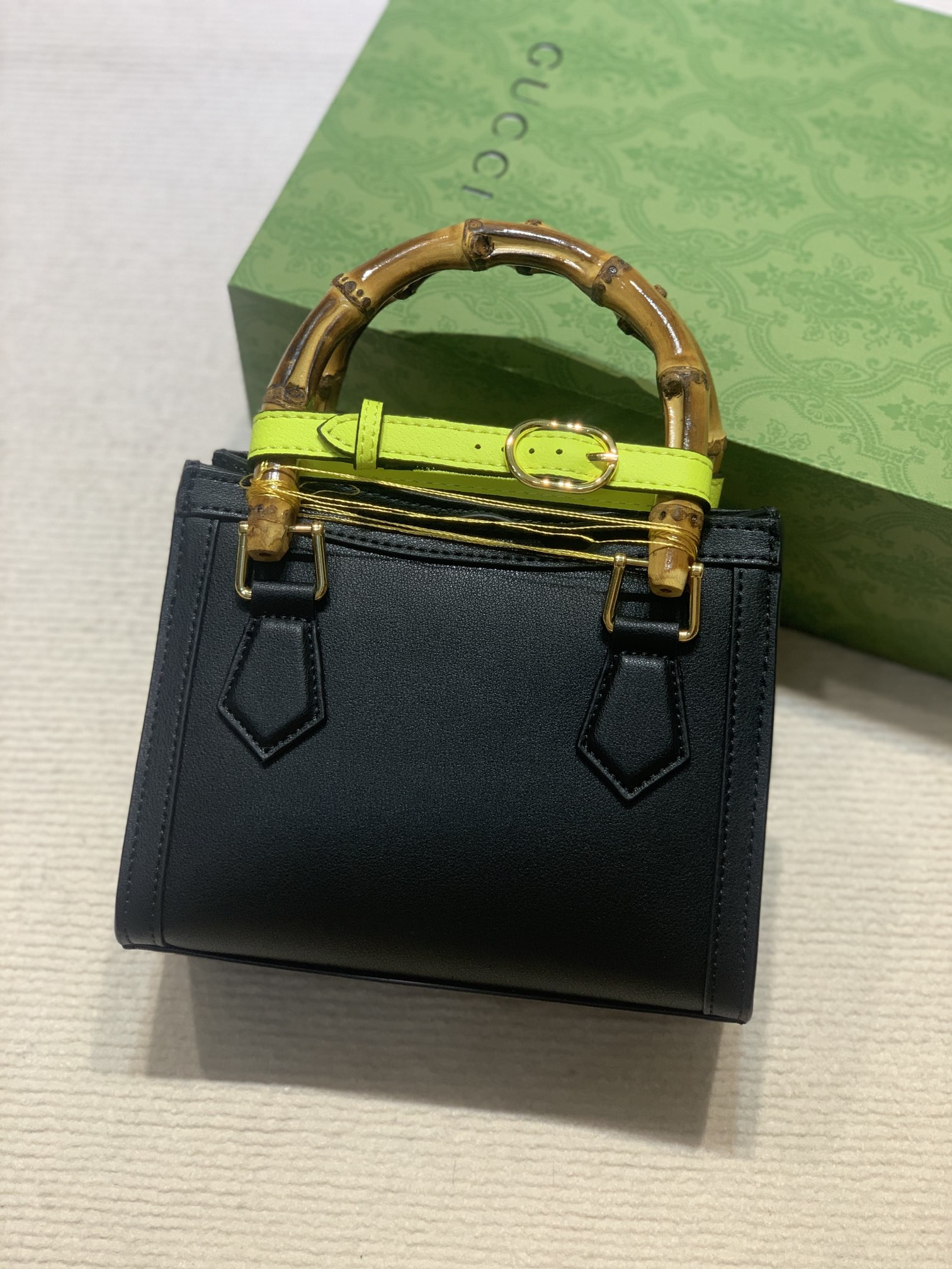 G*u*i DIANA MINI TOTE BAG Navy 20W x 16H x 10D CM