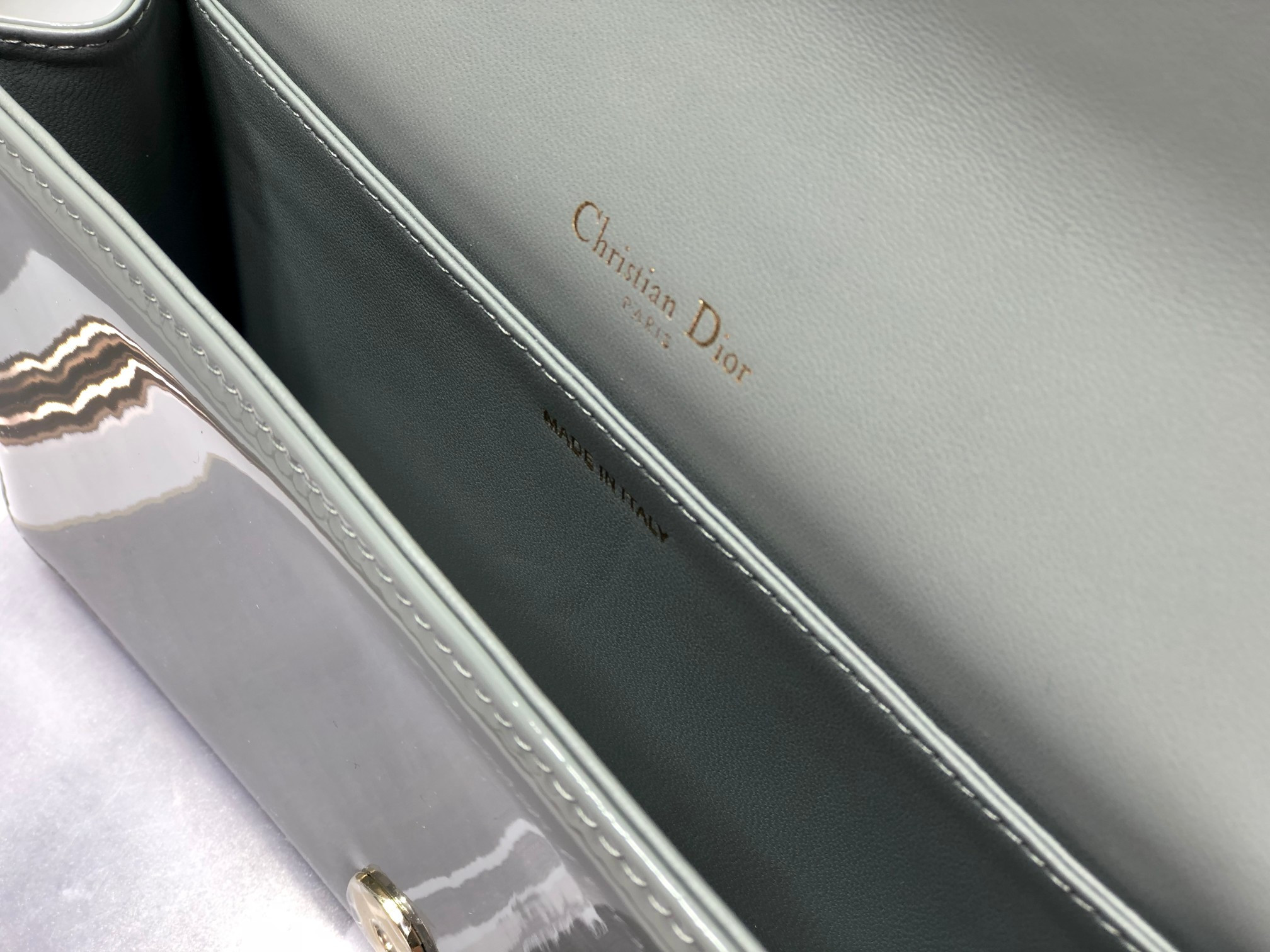 Lady D*0r Pouch  Cloud Blue Cannage 8.5 x 4.5 x 1 inches