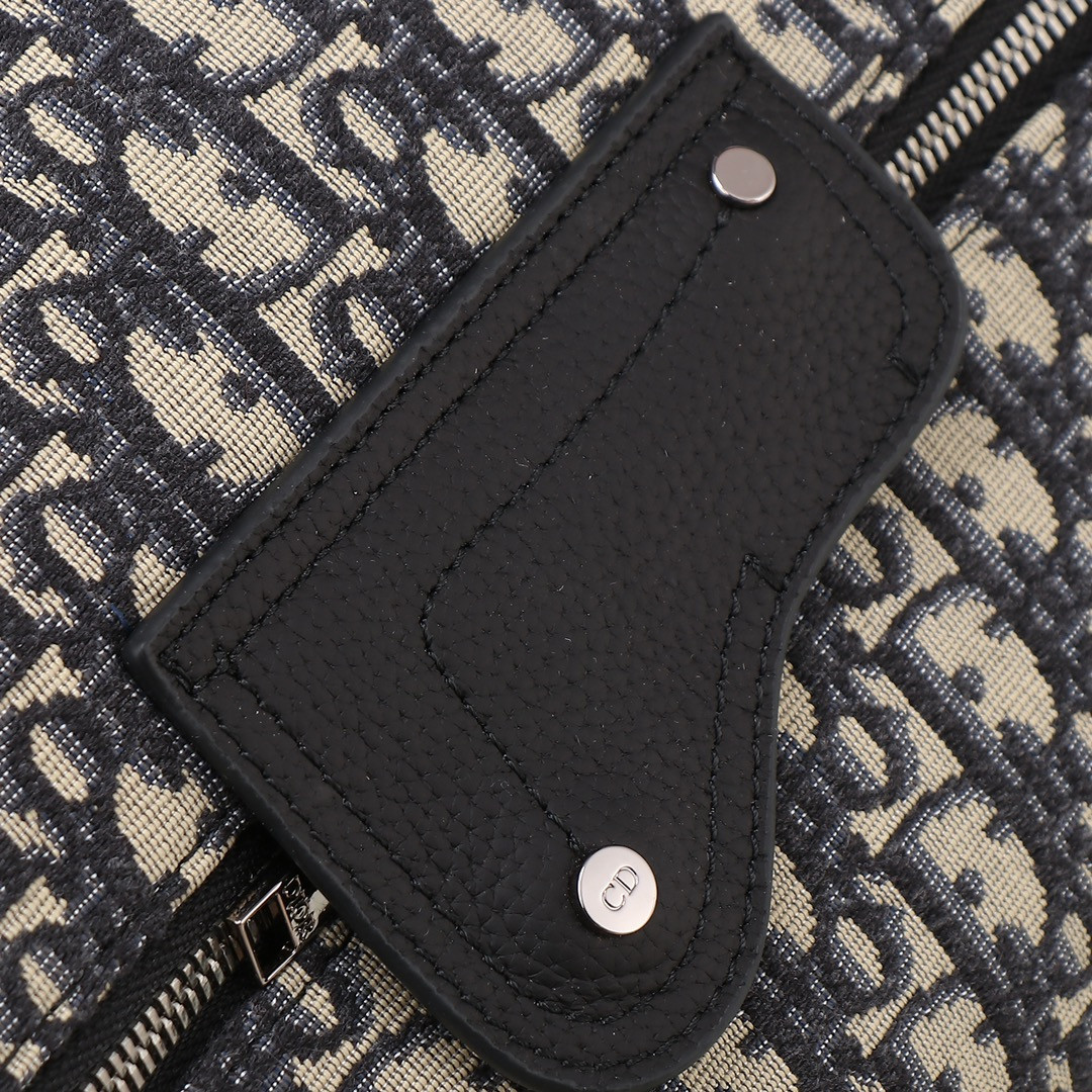 D*0r Lingot Bag Beige and Black D*0r Oblique Jacquard 50 x 25 x 21.5 cm