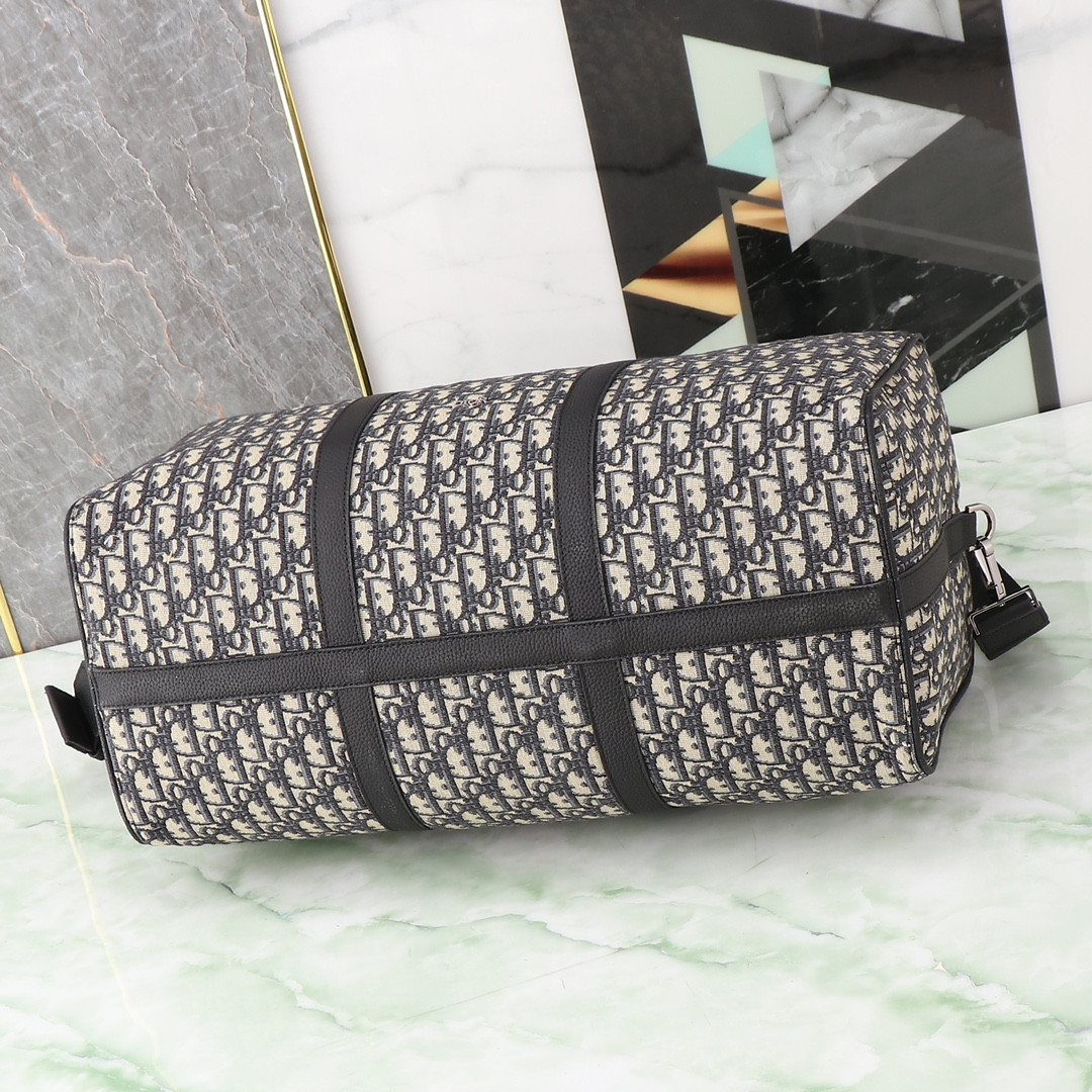 D*0r Lingot Bag Beige and Black D*0r Oblique Jacquard 50 x 25 x 21.5 cm