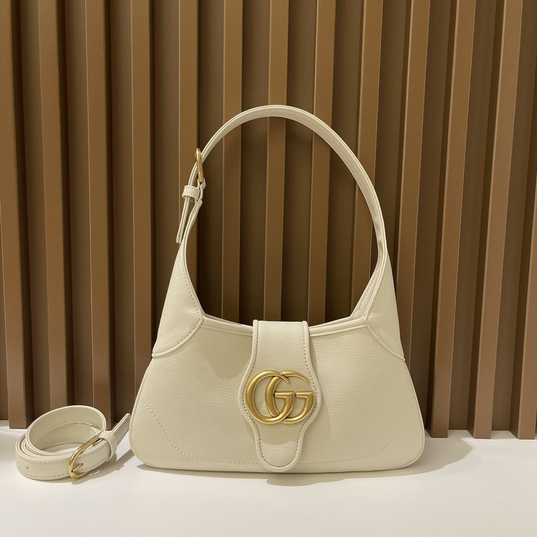 G*u*i APHRODITE SHOULDER BAG WHITE 27 X 13.5 X 2 cm