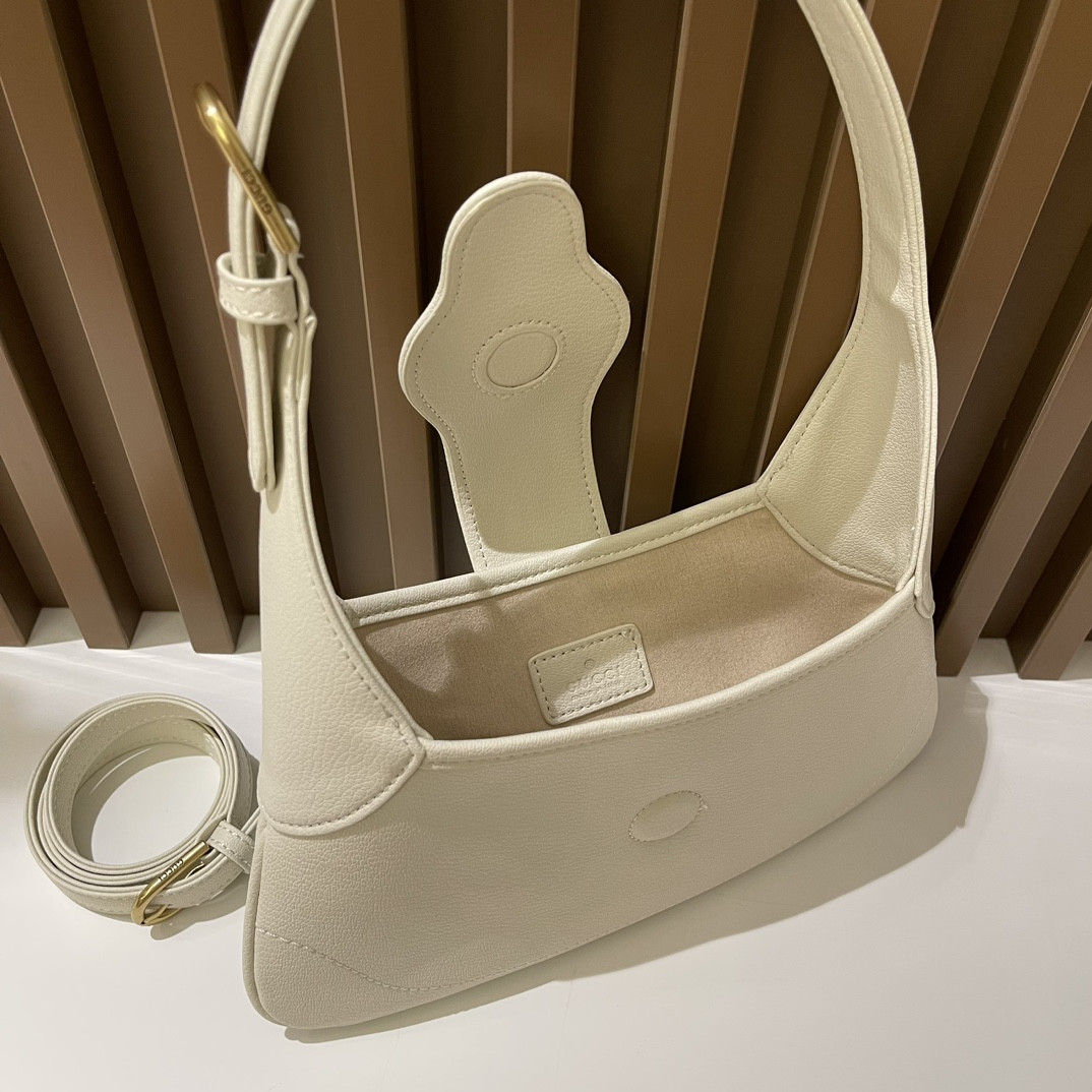 G*u*i APHRODITE SHOULDER BAG WHITE 27 X 13.5 X 2 cm