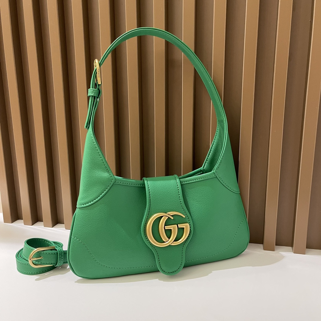 G*u*i APHRODITE SHOULDER BAG GREEN 27 X 13.5 X 2 cm