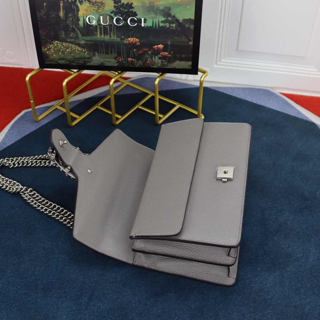 G*u*i DIONYSUS SMALL SHOULDER BAG GRAY 28x18x9cm