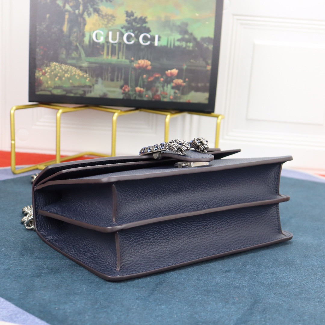 G*u*i DIONYSUS SMALL SHOULDER BAG NAVY 28x18x9cm