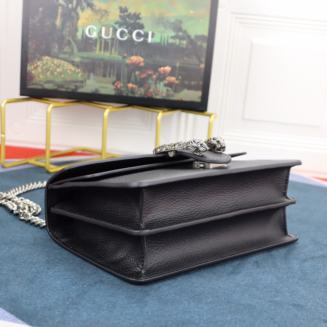 G*u*i DIONYSUS SMALL SHOULDER BAG BLACK 28x18x9cm