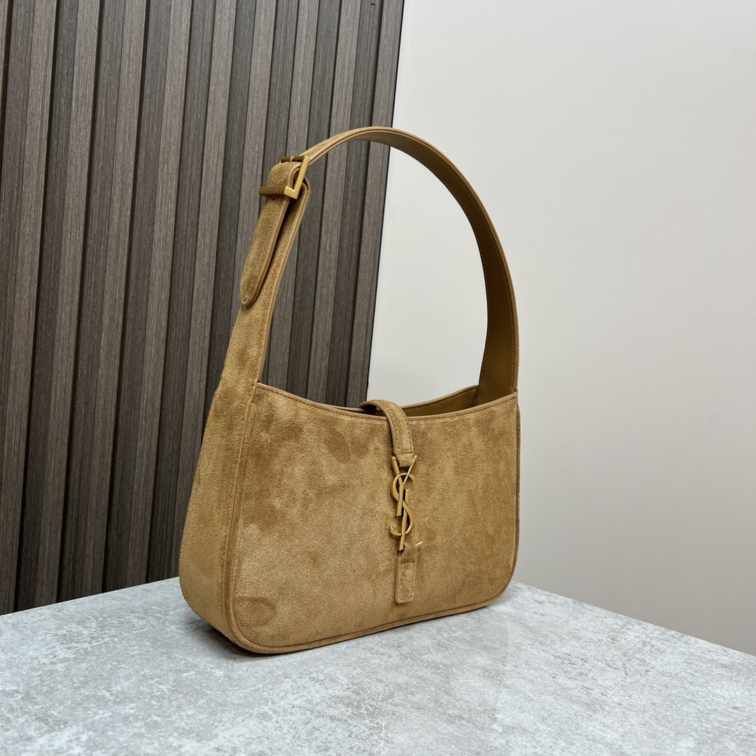 Y*L LE 5 À 7 IN SUEDE BROWN 9 X 6.3 X 2.5 INCHES