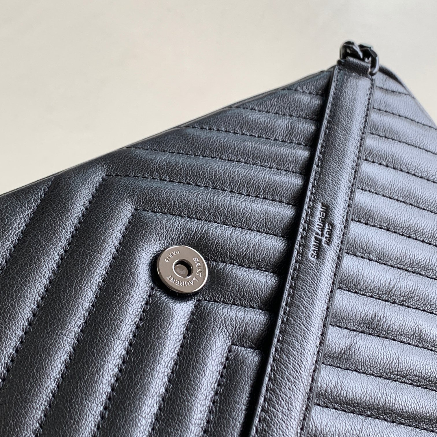 Y*L COLLEGE LARGE IN QUILTED LEATHER BLACK 32X21X8 CM