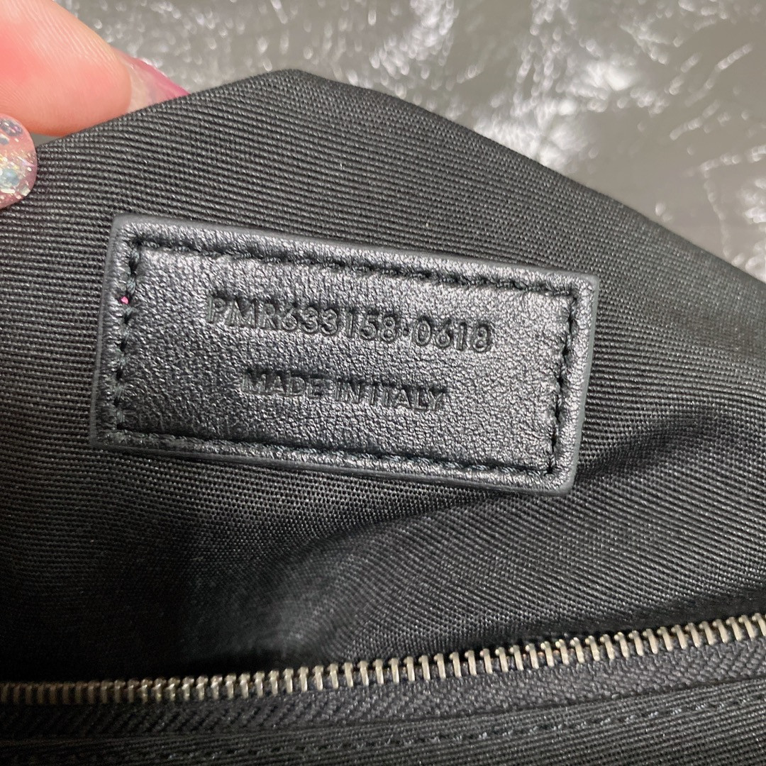 Y*L NIKI MEDIUM IN VINTAGE LEATHER STORM 11 X 7.8 X 3.3 INCHES