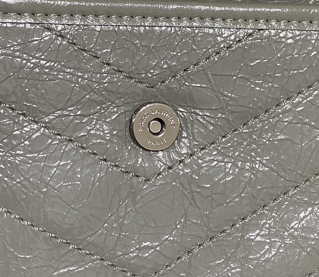 Y*L NIKI BABY IN VINTAGE LEATHER STORM 8.2 X 6 X 2.9 INCHES