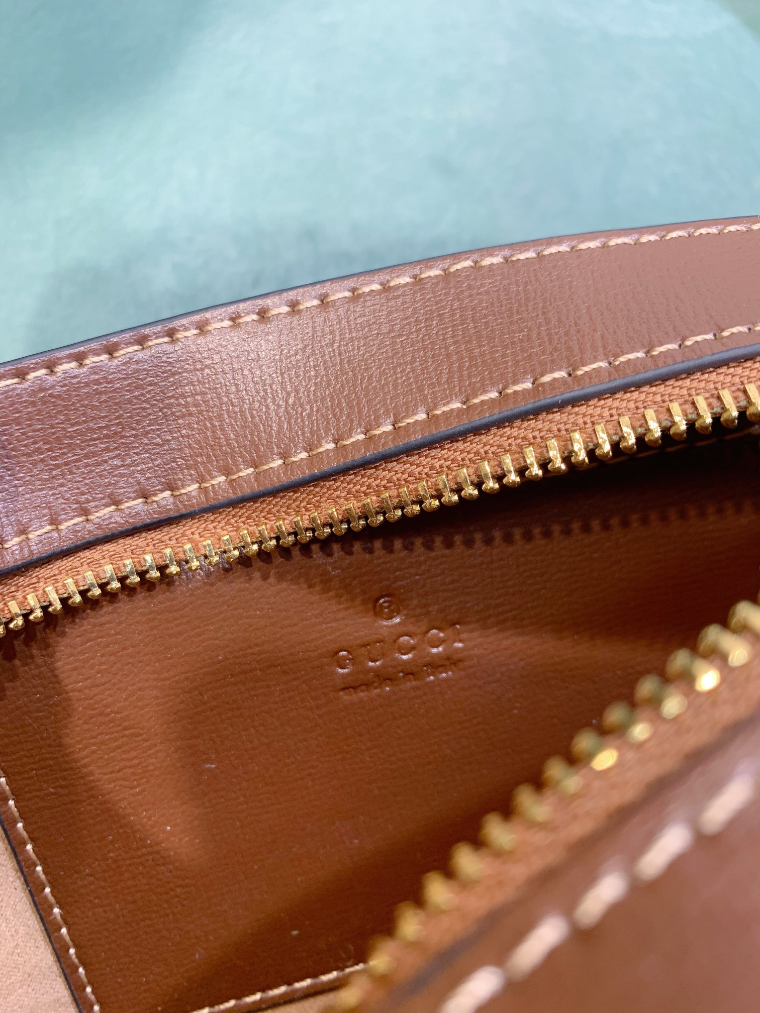 G*u*i HORSEBIT 1955 SMALL SHOULDER BAG BROWN 7.9"W x 5.1"H x 2.4"D