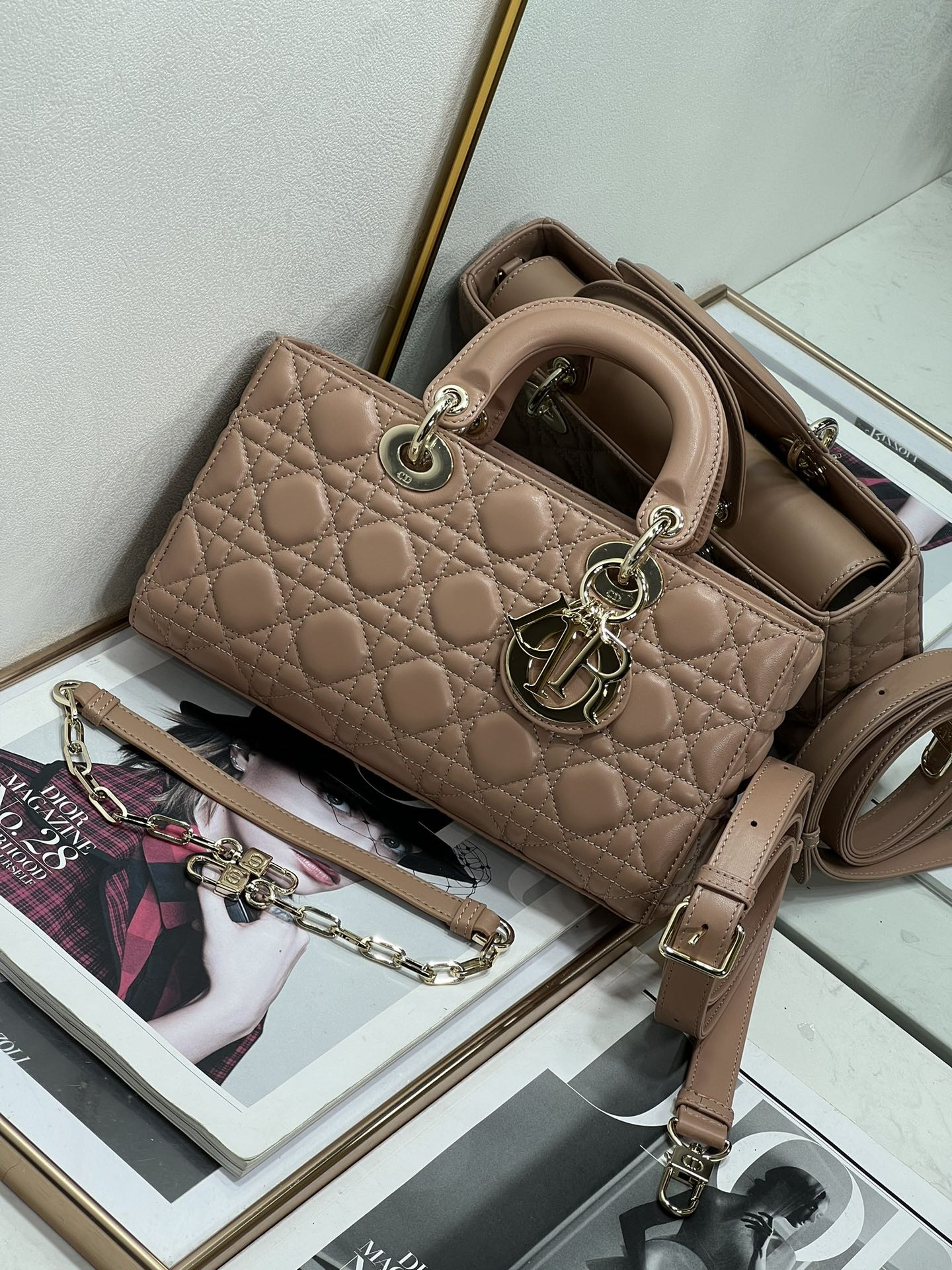 D*0r Lady D-Joy bag medium Dark pink 26 x 13.5 x 5 cm