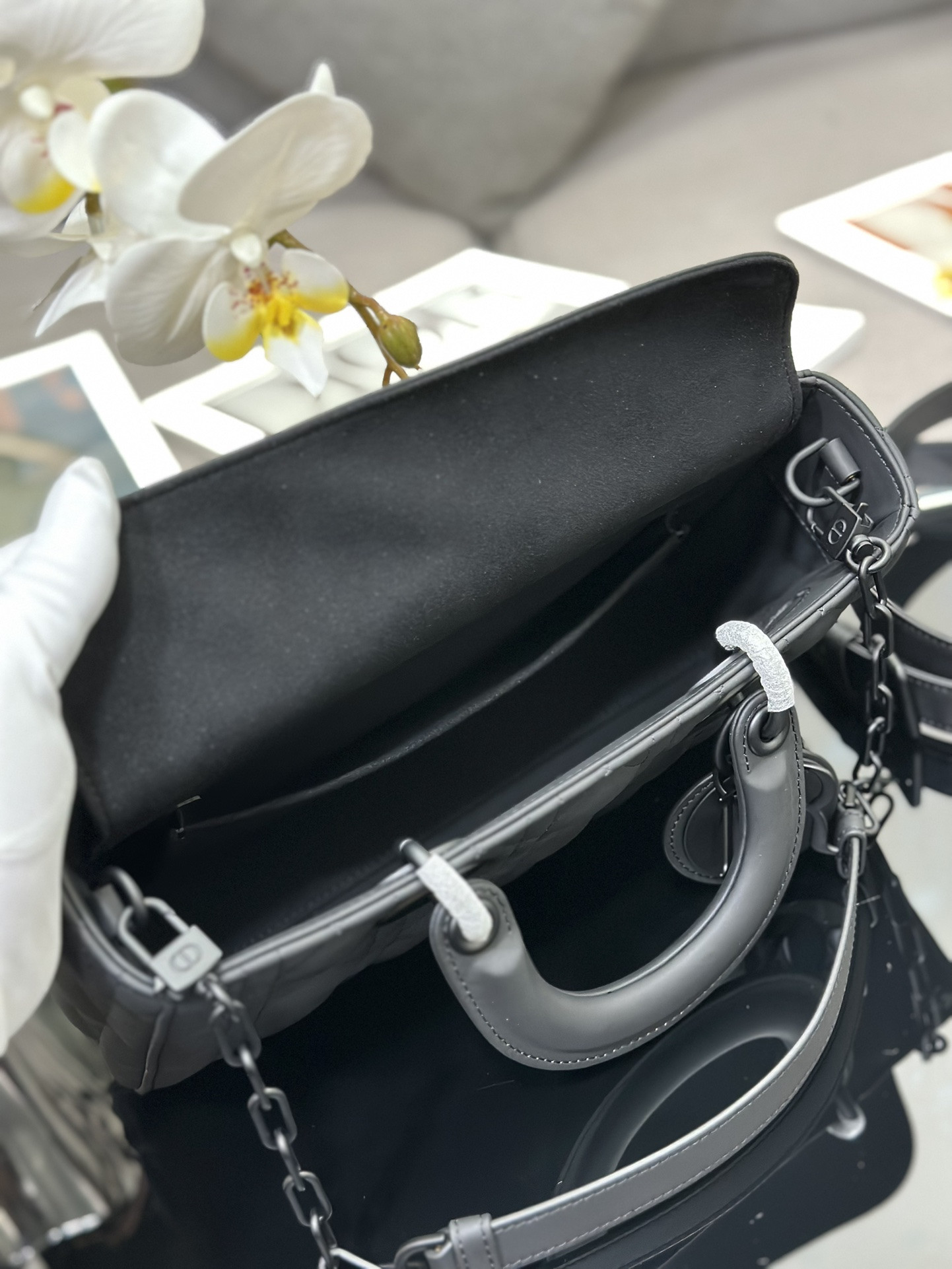 D*0r Lady D-Joy bag medium Gray 26 x 13.5 x 5 cm