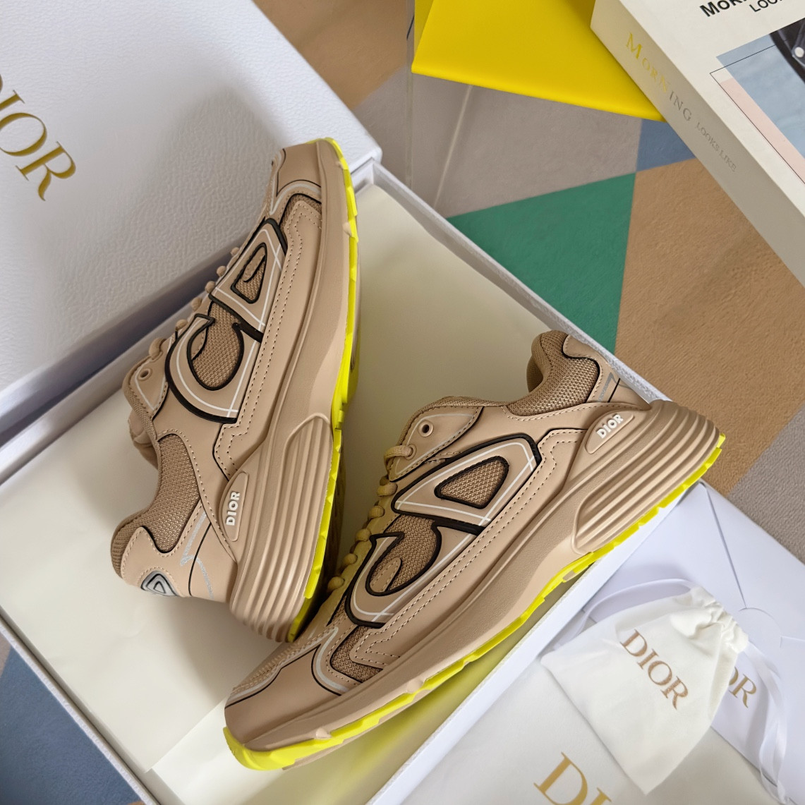 UA D*0r B30 Sneaker Beige Mesh and Technical Fabric