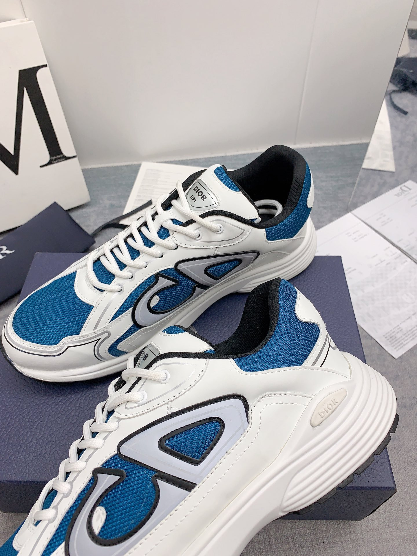 UA D*0r B30 Blue Mesh White Technical Fabric