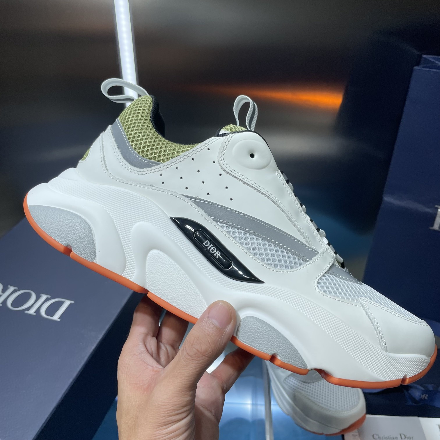 UA D*0r B22 white and green Sneaker