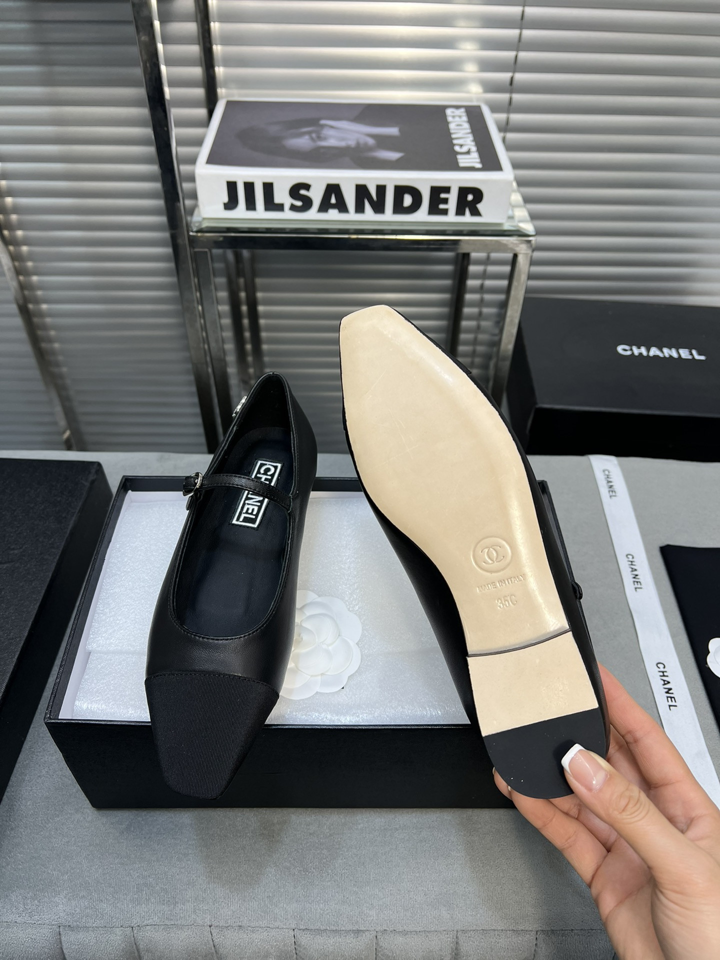 UA Ch*el MARY JANES  Lambskin