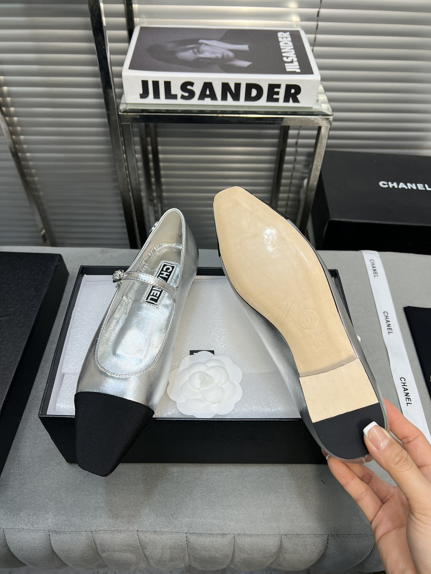 UA Ch*el MARY JANES  Lambskin