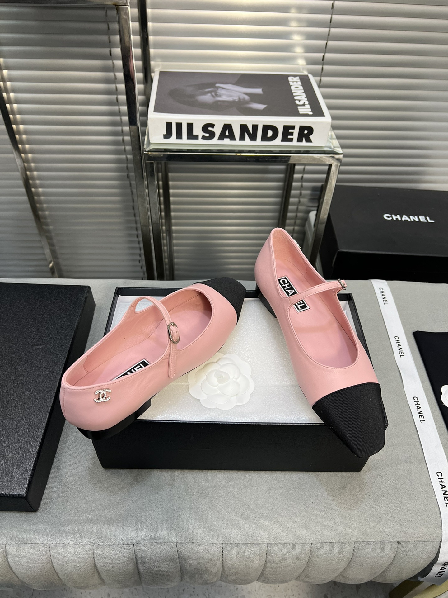 UA Ch*el MARY JANES  Lambskin