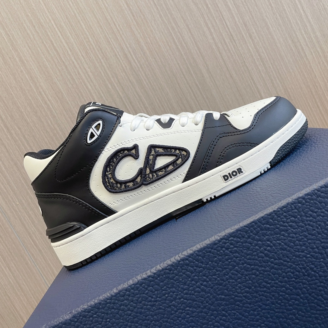 UA D*0r B57 Mid-Top Sneaker Black and White