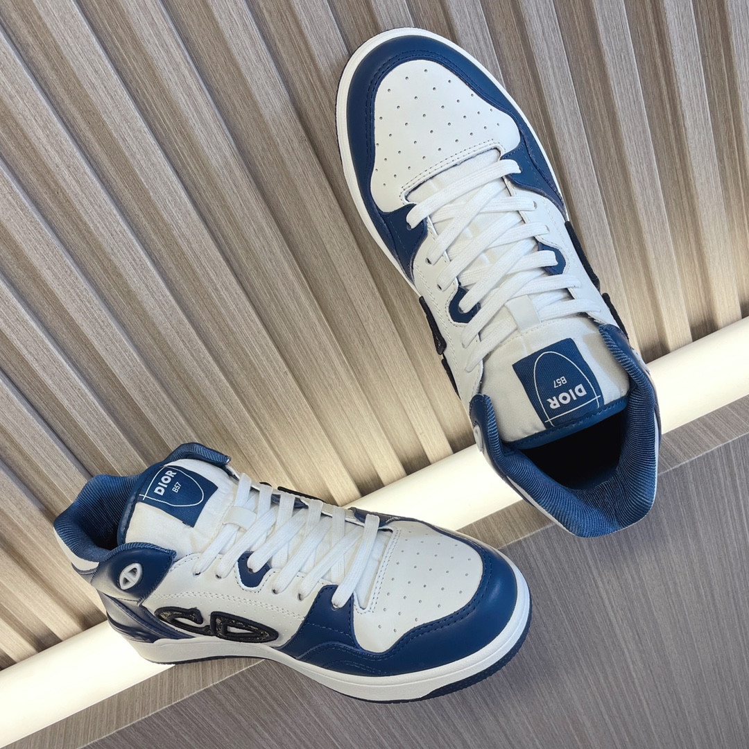 UA D*0r B57 Mid-Top Sneaker Navy Blue and White