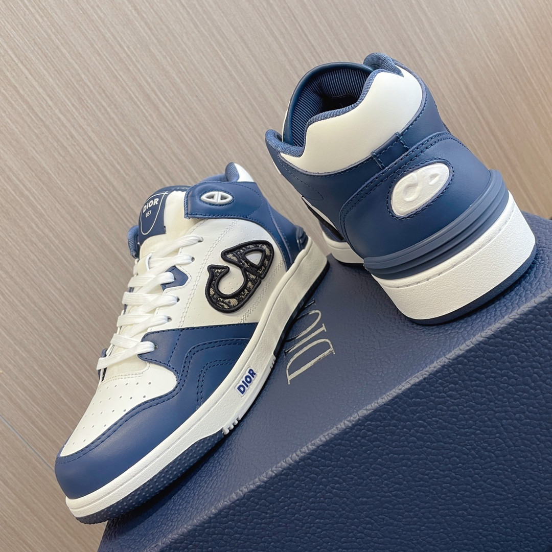 UA D*0r B57 Mid-Top Sneaker Navy Blue and White