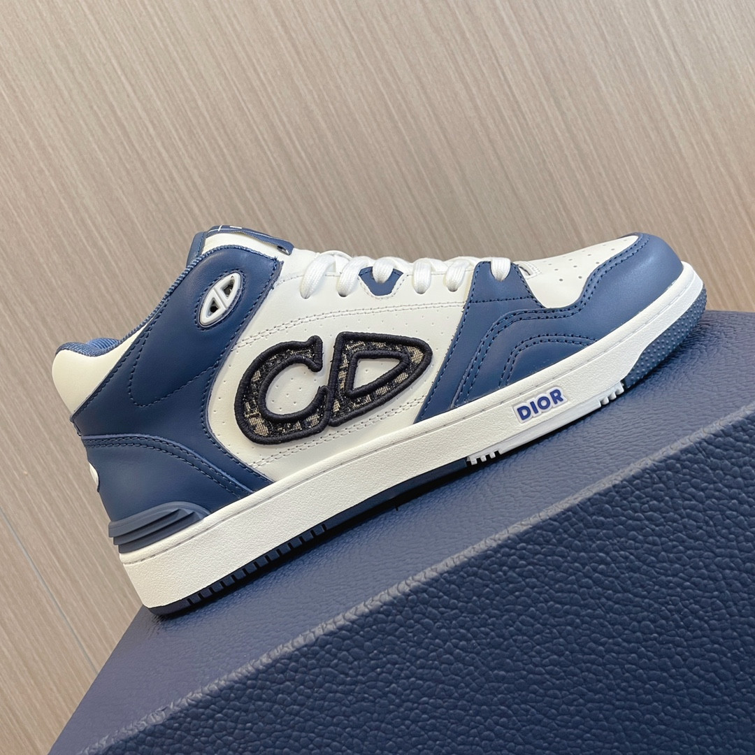 UA D*0r B57 Mid-Top Sneaker Navy Blue and White