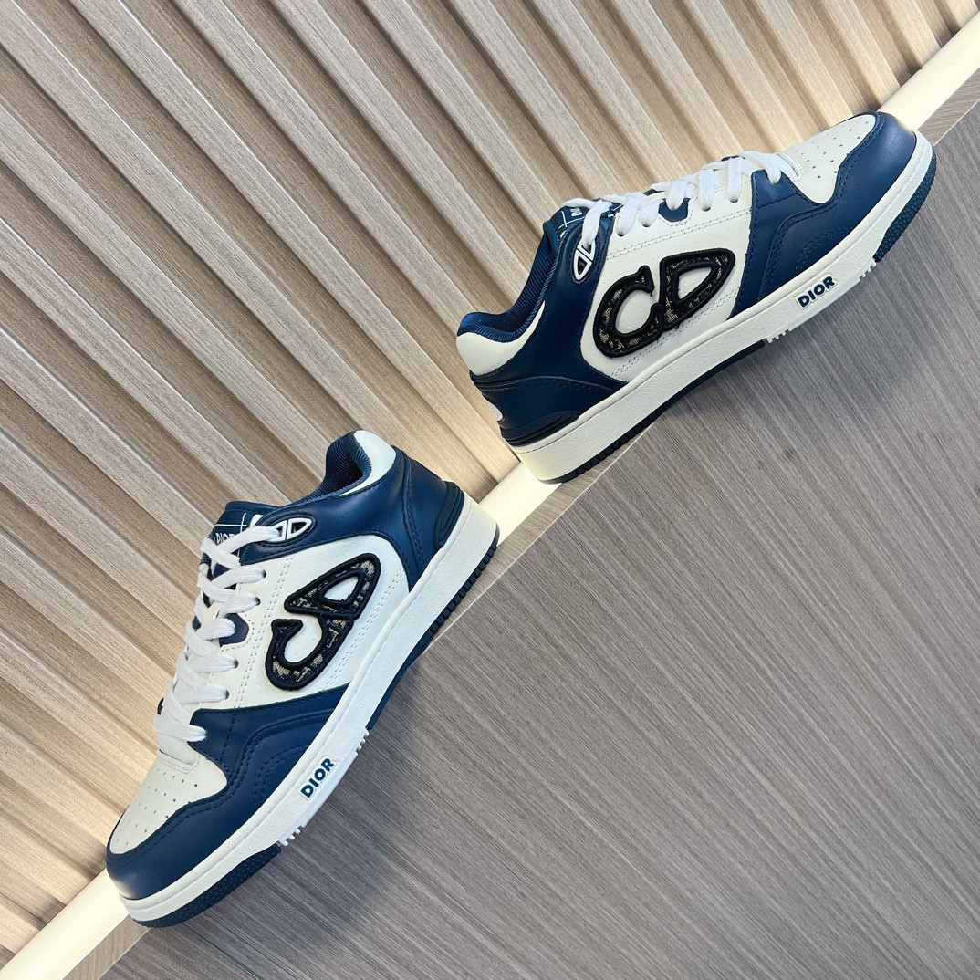 UA D*0r B57 Low-Top Sneaker Navy Blue and White