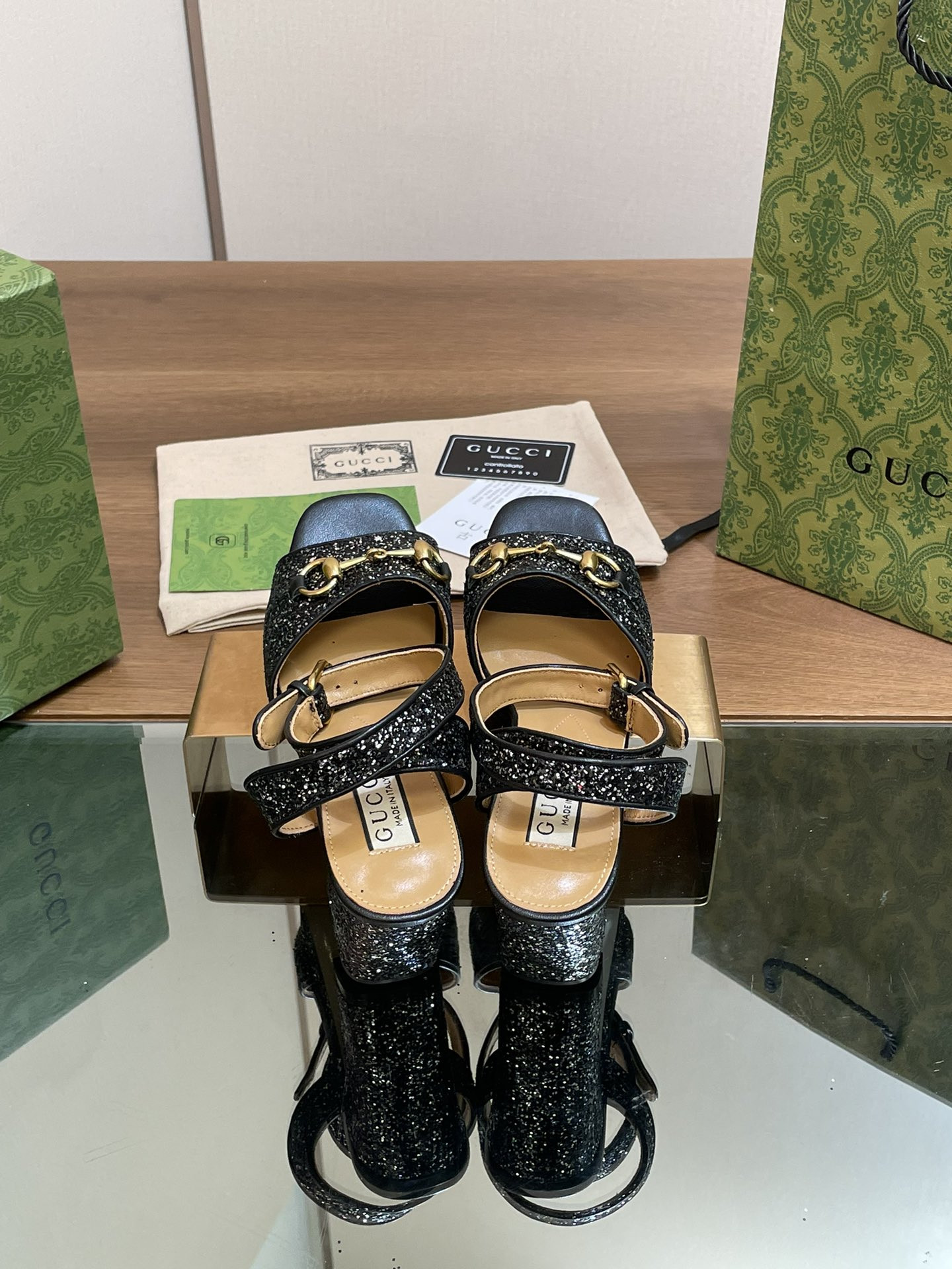 UA G*u*i HORSEBIT PLATFORM SANDAL